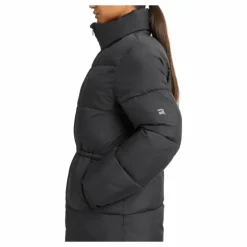 Pebble Drawstring Coat Black