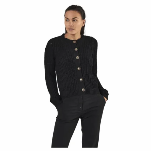Petula Ls Knit Cardigan Black