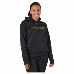 Puma Fit Tech Knit Po Hoodie Puma Black-metallic Gold