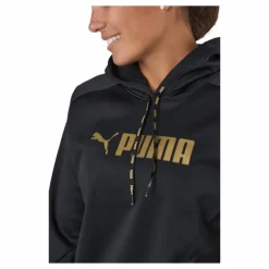 Puma Fit Tech Knit Po Hoodie Puma Black-metallic Gold