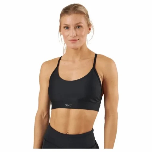 Reebok Lux Strappy Sports Bra Black