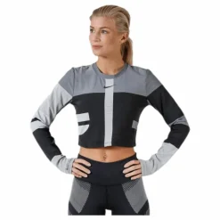 Run Tech Pack Knit Top LS Black/Grey