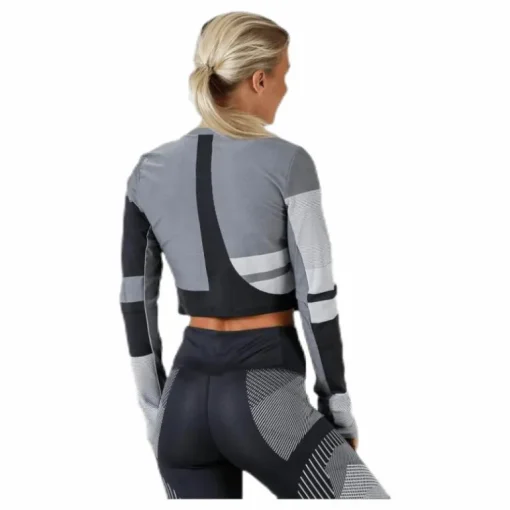 Run Tech Pack Knit Top LS Black/Grey