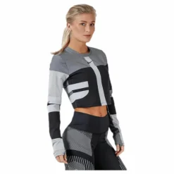 Run Tech Pack Knit Top LS Black/Grey