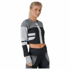 Run Tech Pack Knit Top LS Black/Grey