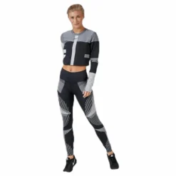 Run Tech Pack Knit Top LS Black/Grey