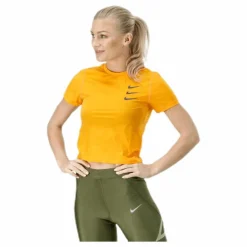 Running Division Top Crop Orange