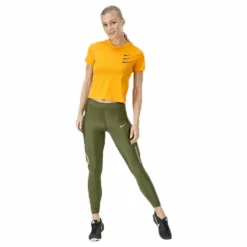 Running Division Top Crop Orange