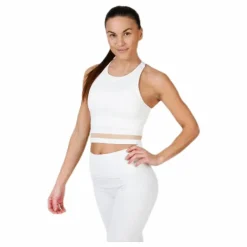 Seamless Crop Tank White