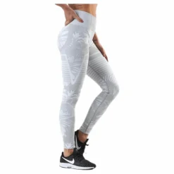 Seamless Floral Leggings Grey