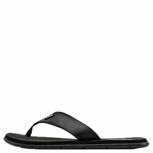 Seasand Leather Sandal Black