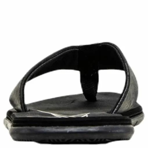 Seasand Leather Sandal Black