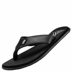 Seasand Leather Sandal Black