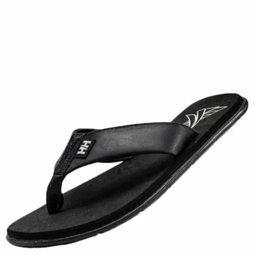 Seasand Leather Sandal Black