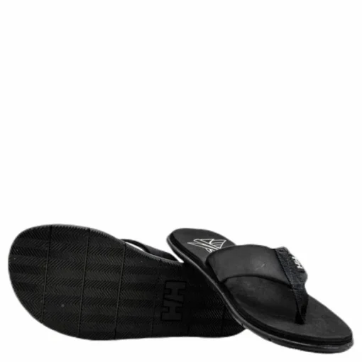 Seasand Leather Sandal Black