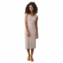 Simone S/L Dress Beige/Red
