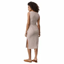 Simone S/L Dress Beige/Red