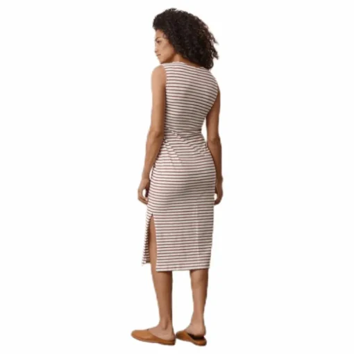 Simone S/L Dress Beige/Red
