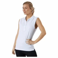 Sleeveless Polo White