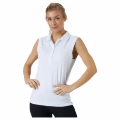 Sleeveless Polo White