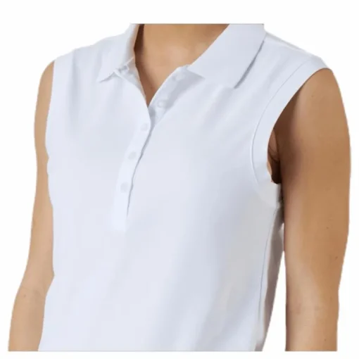 Sleeveless Polo White