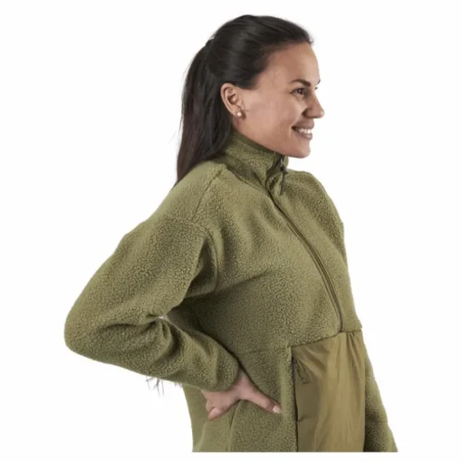 Snowshelter Teddy Half Zip Green