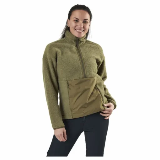 Snowshelter Teddy Half Zip Green