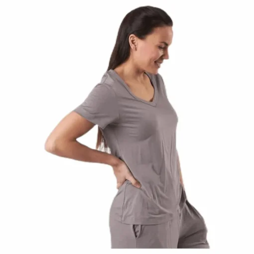 Sophisticated Modal S/S V-Neck Beige