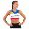 Sport Bra Mid Impact Back Detail Blue