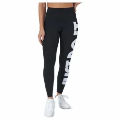 Sportswear Essential Women's High-Waisted Graphic Leggings BLACK/WHITE