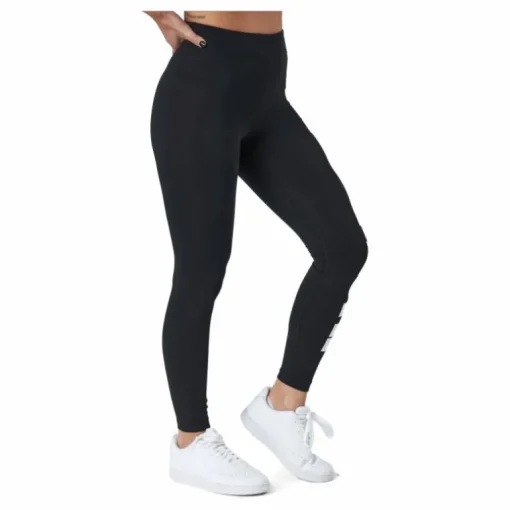 Sportswear Essential Women's High-Waisted Graphic Leggings BLACK/WHITE