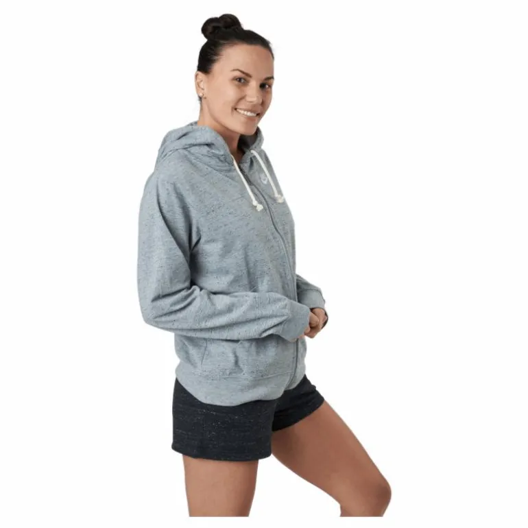 Sportswear Gym Vintage Women's Full-Zip Hoodie DK GREY HEATHER/WHITE
