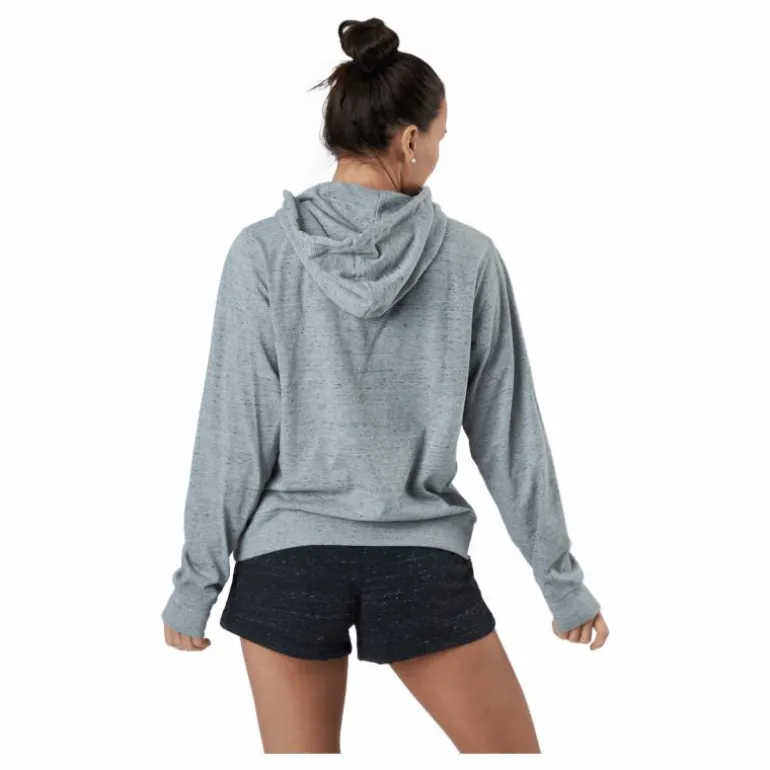 Sportswear Gym Vintage Women's Full-Zip Hoodie DK GREY HEATHER/WHITE