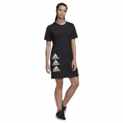 Stack T Dress White/Black