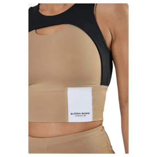 Sthlm Overlap Crop Top Beige