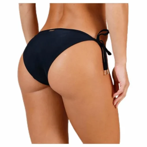 String Side Tie Bikini Black
