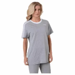 3 Stripes Essential Boyfriend Tee Medium Grey Heather