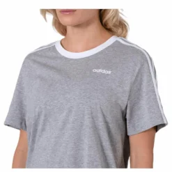 3 Stripes Essential Boyfriend Tee Medium Grey Heather