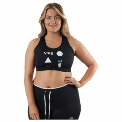 Swoosh Icon Clash Bra Plus White/Black