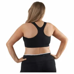 Swoosh Icon Clash Bra Plus White/Black
