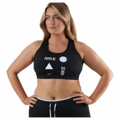 Swoosh Icon Clash Bra Plus White/Black