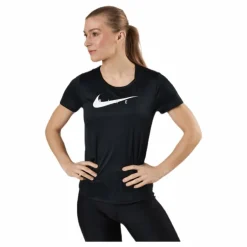 Swoosh Run Top SS Black/Silver