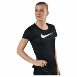 Swoosh Run Top SS Black/Silver
