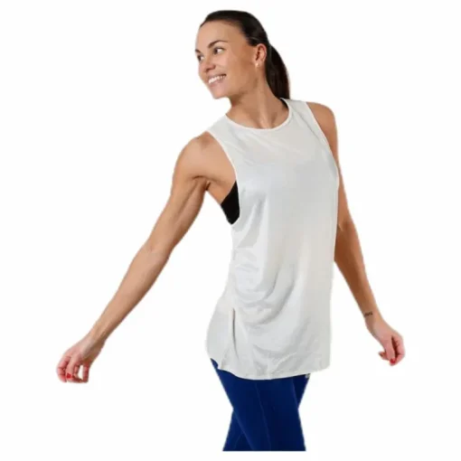 Tech Pack Knit Muscle Tank Beige
