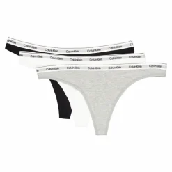 Thong 3pk Black/white/grey Heather