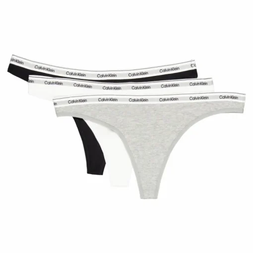 Thong 3pk Black/white/grey Heather
