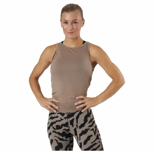 Tie Back Tank Taupe Grey