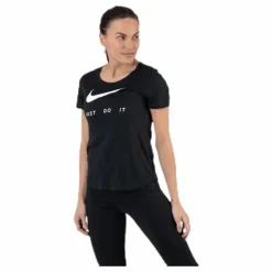 Top SS Swoosh Run White/Black