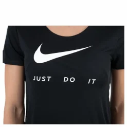 Top SS Swoosh Run White/Black