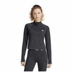 Train Essentials Minimal Branding 1/4-Zip Cover Up Black